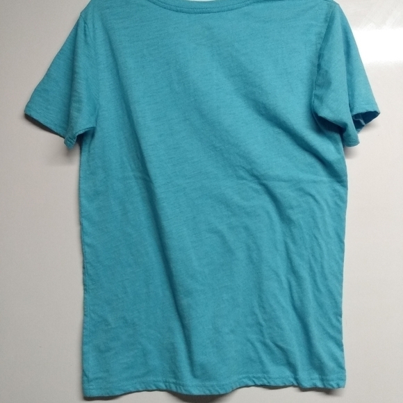 DC Comics Superman T-shirt, sz M, Lt Blue/White,  Pre-owned - Picture 2 of 3